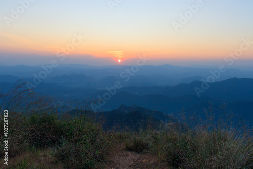 Layered Mountain Ranges at Sunrise with Breathtaking Vista Vol2