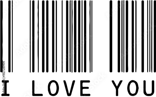 barcode love art design illustration 