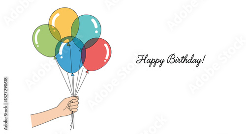 Celebrate a special day with vibrant balloons and warm wishes, perfect for birthday cards, party invites, and joyful greetings to your loved ones
