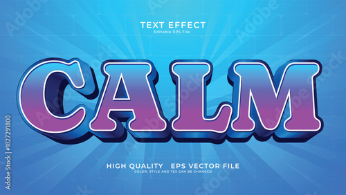 "calm" premium editable text effect