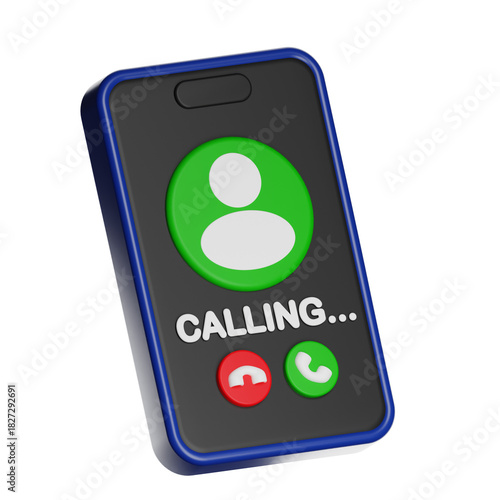 Smartphone screen displaying incoming call notification