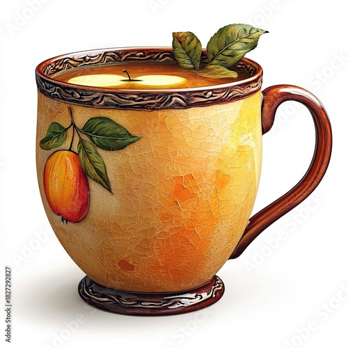 An Unconventional Cup with a Candle Inside, Creating a Unique and Warm Ambiance