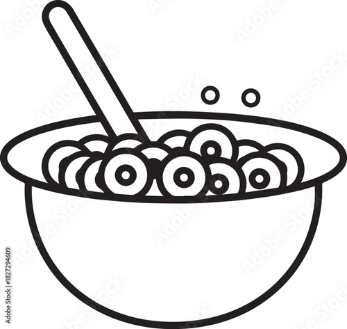 Cereal icon clean simple outline