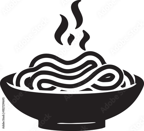 Pasta icon clean simple silhouette