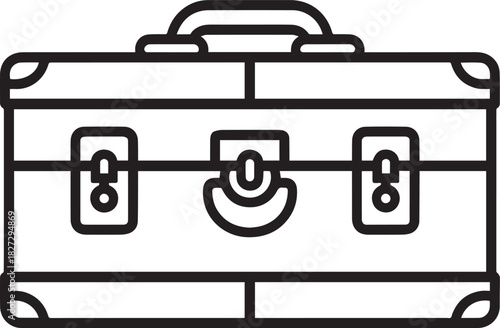 Storage Trunk Furniture icon clean simple linear