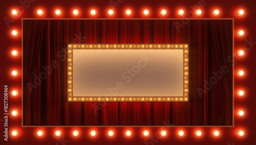 3D realistic stage curtain background with copy space. Illustration design template for image presentation. New product release concept