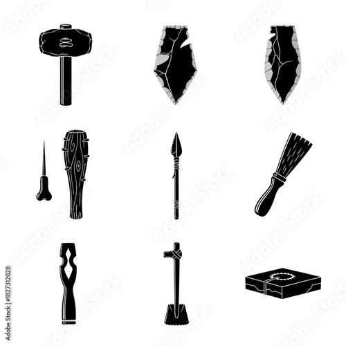 Cleaning Tools and Broom Icons