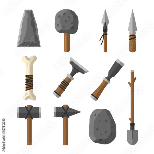 Primitive Tools and Stone Weapon Icons