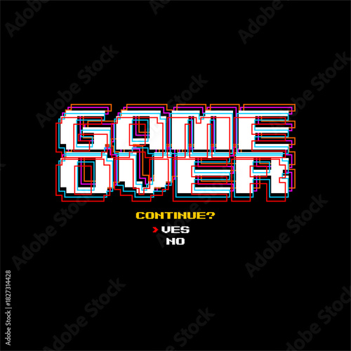 game over slogan simple vinta...