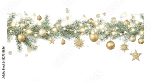 christmas decoration on white