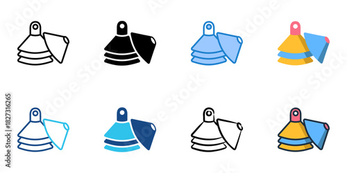 Cones icon set multiple style vector collection 
