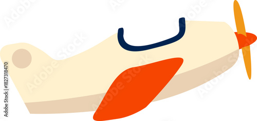 Cartoon Airplane Illustration Element
