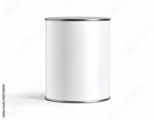 Wallpaper Mural Plain white can with silver trim, simple and isolated Torontodigital.ca