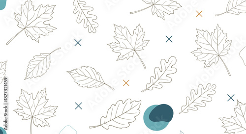 Elegant autumn leaves seamless pattern adds warmth to your designs, perfect for seasonal projects and creating a cozy, natural vibe for your brand
