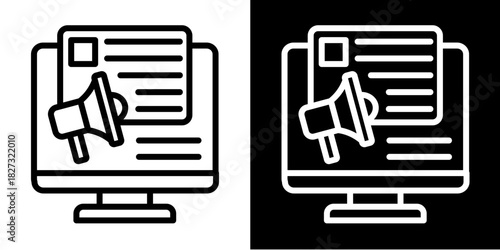 Website Banner  Icon Set White Style Collection