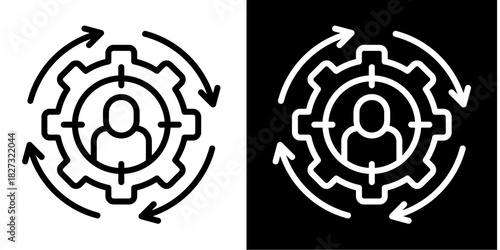 Personalization  Icon Set White Style Collection