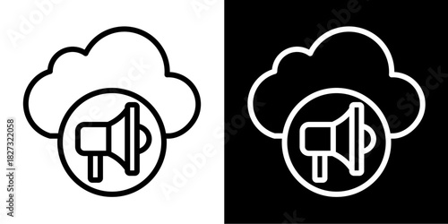 Marketing Cloud  Icon Set White Style Collection