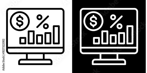 Roi Dashboard  Icon Set White Style Collection