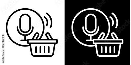 Voice Search  Icon Set White Style Collection