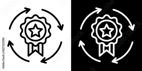 Brand Consistency  Icon Set White Style Collection