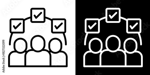 Customer Feedback  Icon Set White Style Collection