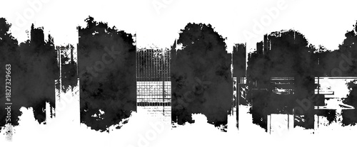 抽象的　水墨画　背景素材
