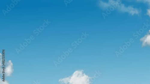 4K cloud zoom effect and smooth transition in bright blue sky