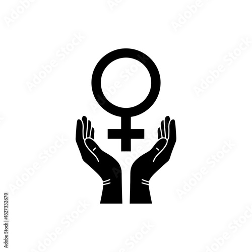 International Day of Zero Tolerance for FGM Graphic of feminine sign being lifted by two hands