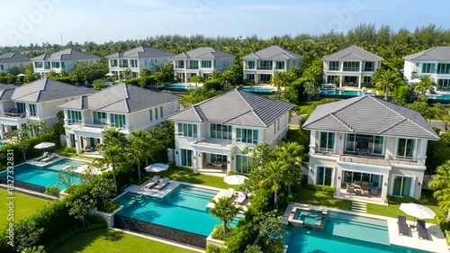 Wallpaper Mural Exclusive residential community with luxurious villas and private pools providing an idyllic Torontodigital.ca