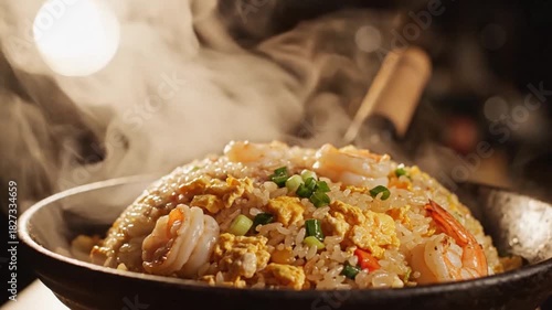 Delicious Shrimp Fried Rice A Culinary Masterpiece with Steaming Delight