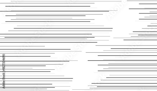 Trendy dynamic horizontal speed lines background. Anime style line backdrop. Comics book frame speed lines. Monochrome manga super hero force movement layout. Simple geometric horizontal stripes.