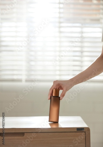 a product placed against a sunlit background