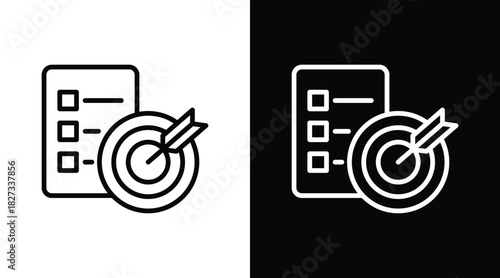accuracy Two-tone version in black and white background