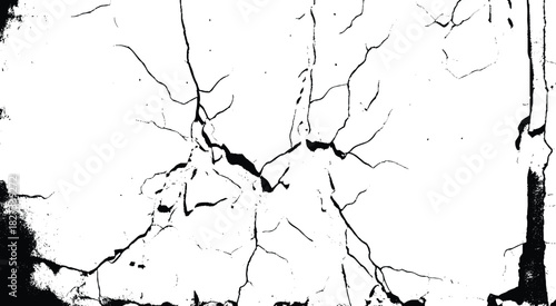 Cracks background, cracks texture, grunge background. Crack Texture. The cracks concrete texture white and black. Cracked earth. Structure of cracking. Vector 