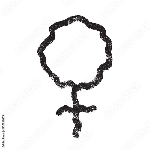 Hand drawn female gender identity icon Symbol used to represent sex and gender