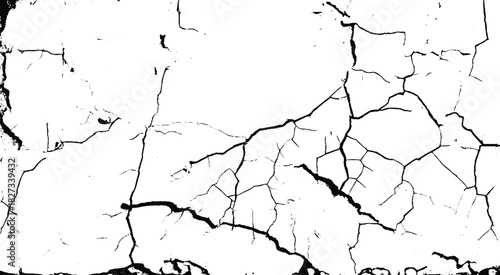 Cracks background, cracks texture, grunge background. Cracks in a wall background. Crack Texture. The cracks concrete texture white and black. Cracked earth. Structure of cracking. Vector design.