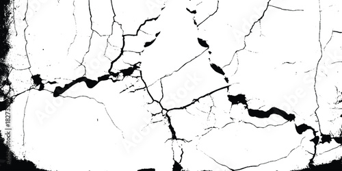 Broken and grated urban street wall construction. Background with cracks on the wall. 