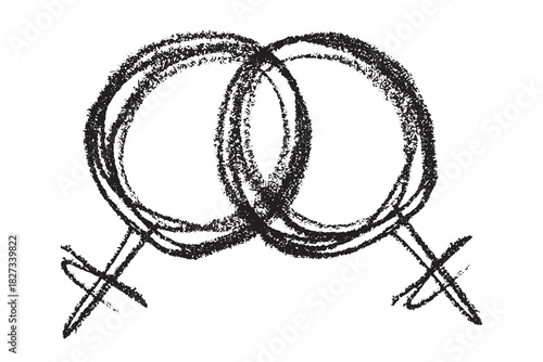 Hand drawn lesbian identity sign Symbol used to represent sex and gender