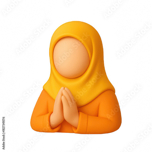 Muslims avatar men character 3D render illustration