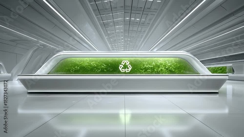 Futuristic Indoor Vertical Greening Landscape