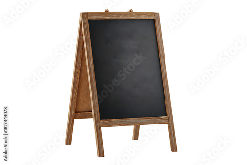 Rustic wooden a frame chalkboard sign for advertising and menus