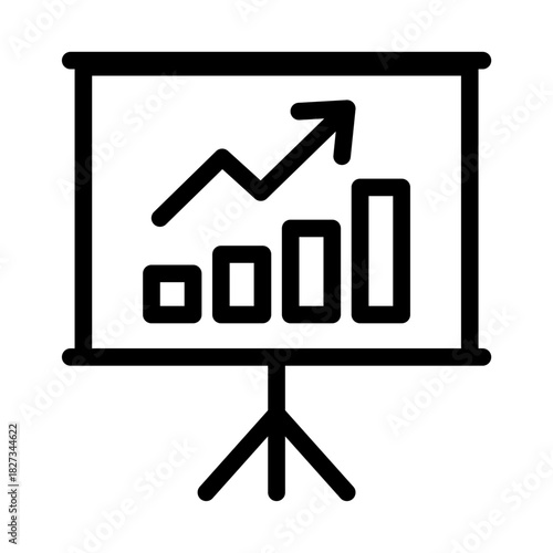 Statistical Presentation Line Icon of Statistical Analysis Icon Set