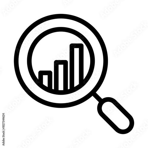 Statistical Inspection Line Icon of Statistical Analysis Icon Set