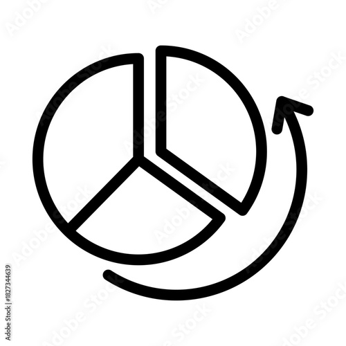 Statistical Distribution Line Icon of Statistical Analysis Icon Set