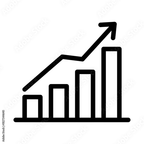 Statistical Growth Line Icon of Statistical Analysis Icon Set