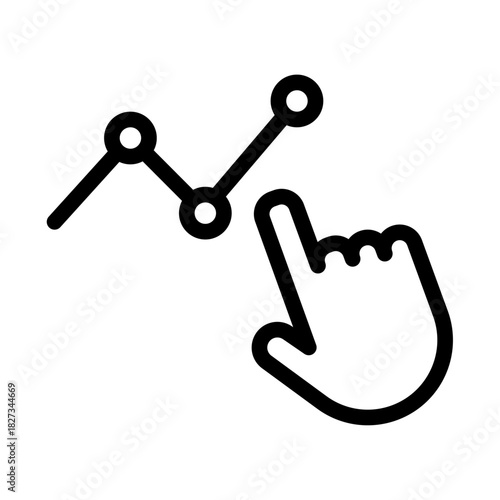 Statistical Interaction Line Icon of Statistical Analysis Icon Set