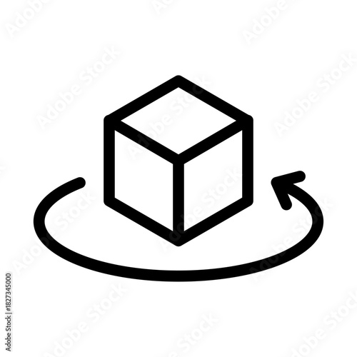 Model Preview Line Icon of Additive Manufacturing Icon Set