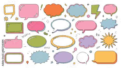 Colorful and Diverse Speech Bubbles A Collection for Creative Communication