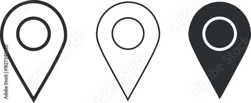 Location Pin Icon Variations