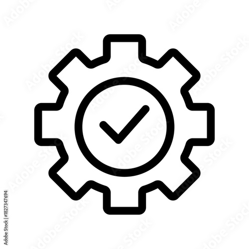 Rule Engine Line Icon of Business Rules Engine Icon Set